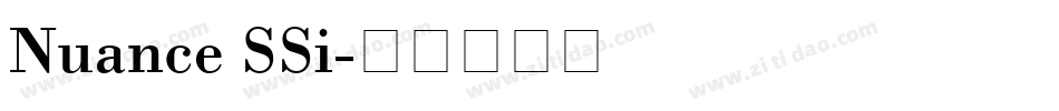 Nuance SSi字体转换
